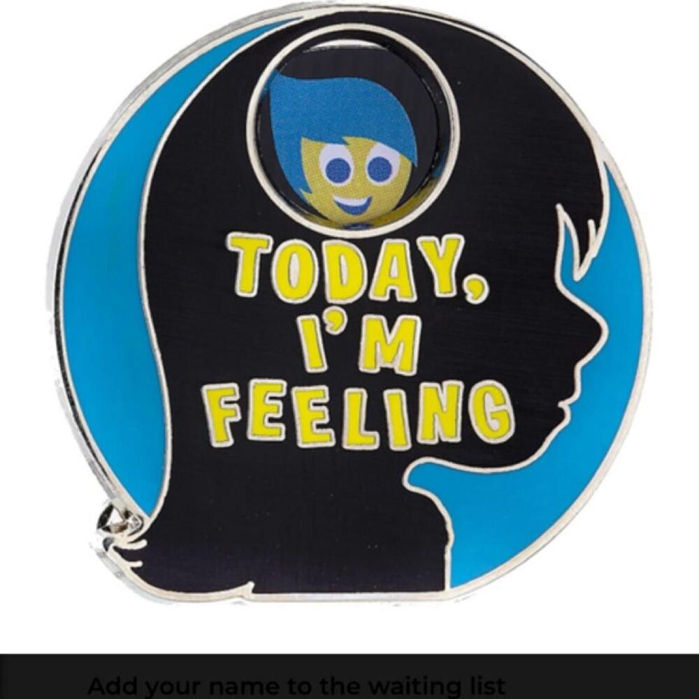Disney Pixar Inside Out Pin - Today I'm Feeling - Spinner EUC